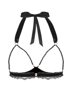 Sexy Kleinigkeiten|Alle Bhs^Cadolle Sexy Triangel-BH GEISHA SG mit Schmuck-Kristallen von elfenbein oder schwarz
