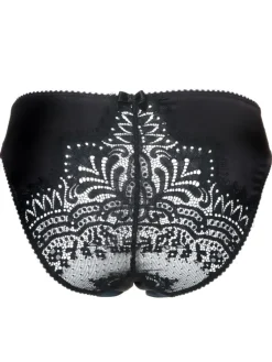 Alle Slips|Alle Unterteile^Prelude Slip BLACK SWAN mit Spitze von Milano rot und schwarz