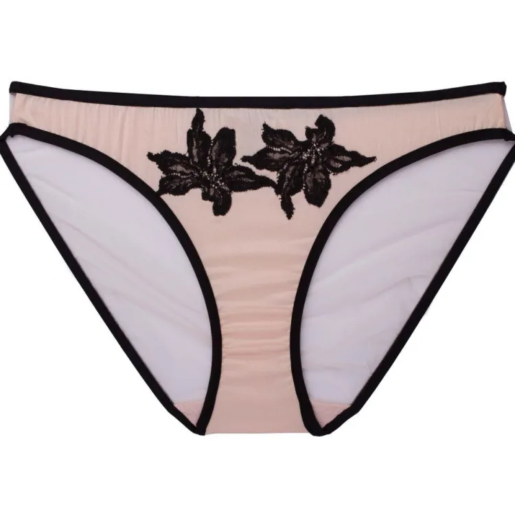 Alle Slips|Alle Unterteile^Dita von Teese Slip PARK AVENUE von mit Seide und Spitze vintage pink oder schwarz mit schwarzer Spitze
