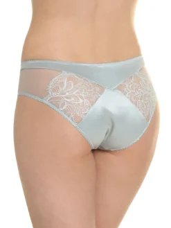 Alle Slips|Alle Unterteile^Prelude Slip VALSE Spitze und Satin von Milano schwarz und eisblau