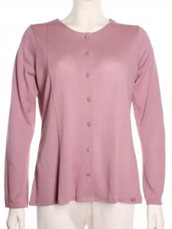 Strickjacken & -Mäntel|Lounge-Wear^Alkena Sommer CARDIGAN von mit Seide dunkelblau oder flieder