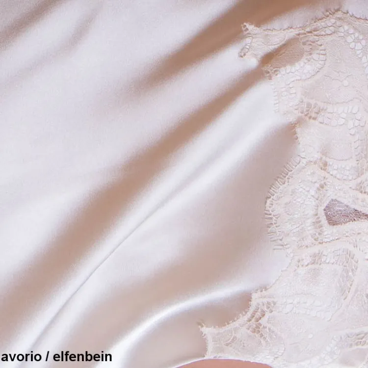 Tops Mit Spitze|Spaghettiträger Tops^Cotton Club Spaghettiträger-Top IMINYE mit Seide von elfenbein-weiß oder schwarz