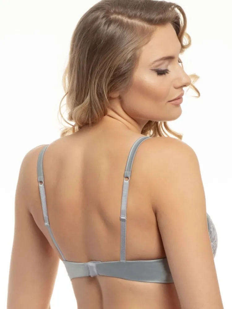 Alle Bhs^Prelude Spitze Bügel-BH mit Schmuck MARLENE von Milano schwarz oder silbergrau