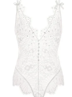 Alle Bodys^Prelude Spitze Body Crystal von Milano schwarz oder elfenbein weiß