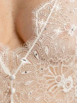 Alle Bodys^Prelude Spitze Body Crystal von Milano schwarz oder elfenbein weiß