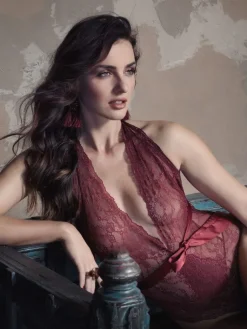 Alle Bodys^Escora Spitze Body ROSALIE weinrot von weinrot (bordeaux)