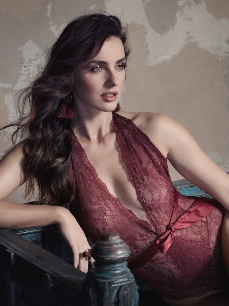 Alle Bodys^Escora Spitze Body ROSALIE weinrot von weinrot (bordeaux)