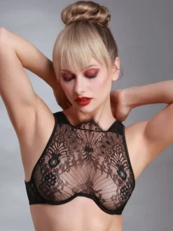 Alle Bhs^Prelude Spitze Fantasy BH Crystal von Milano schwarz