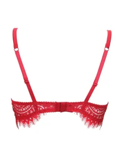 Alle Bhs^Prelude Spitze Push Up BH BLACK SWAN von Milano rot und schwarz