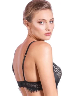 Alle Bhs^Prelude Spitze Push Up BH BLACK SWAN von Milano rot und schwarz