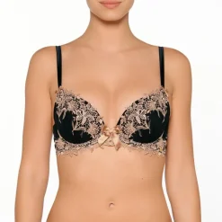 Alle Bhs^Millesia Spitze Push-Up BH DESIR von schwarz oder cremeweiß mit Spitze