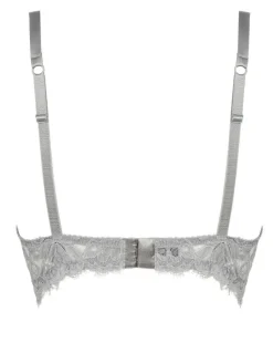 Alle Bhs^Prelude Spitze Push-Up BH mit Schmuck MARLENE uni von Milano schwarz oder silbergrau