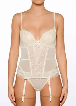 Alle Corsagen^Millesia Spitze Push-Up Torselett DESIR von cremeweiß mit Spitze