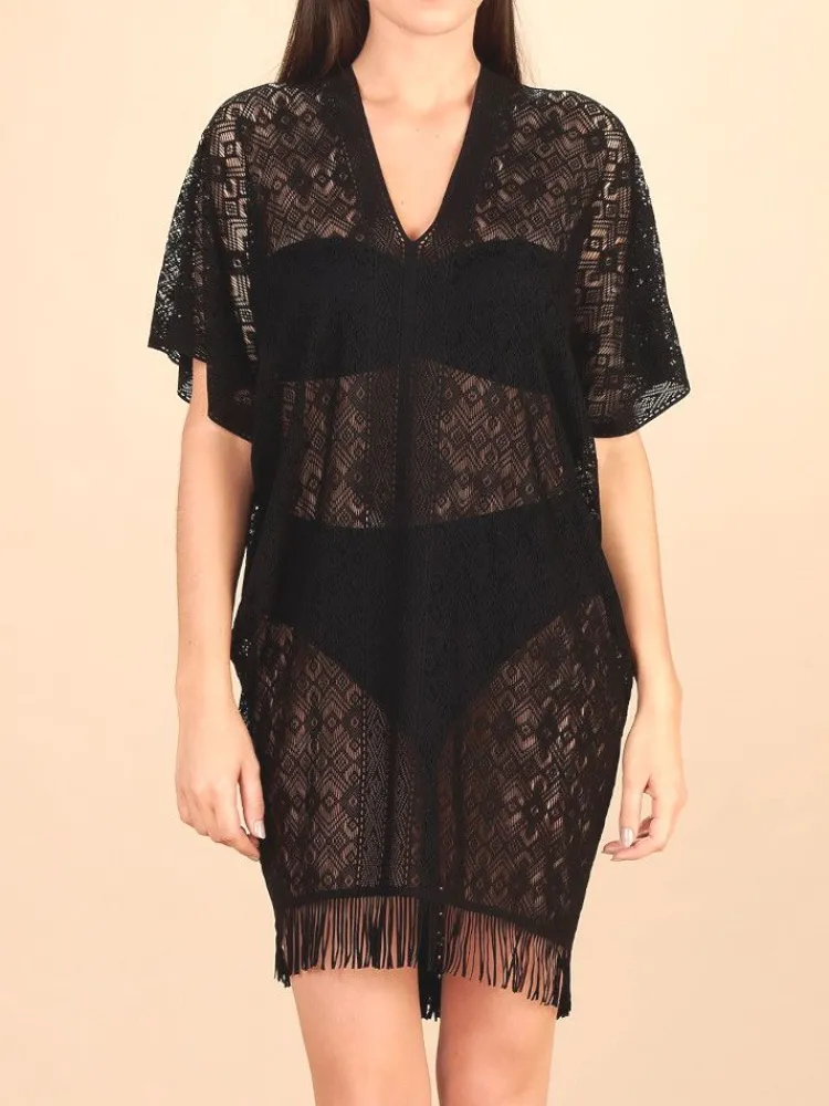 Strandkleider & Sommerkleider|Kaftan, Tunika & Pareo^Pain de Sucre Spitze Strandtunika YLEE 23 uni von