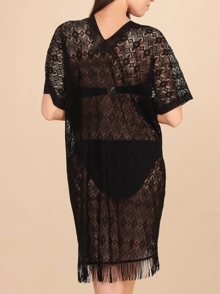Strandkleider & Sommerkleider|Kaftan, Tunika & Pareo^Pain de Sucre Spitze Strandtunika YLEE 23 uni von