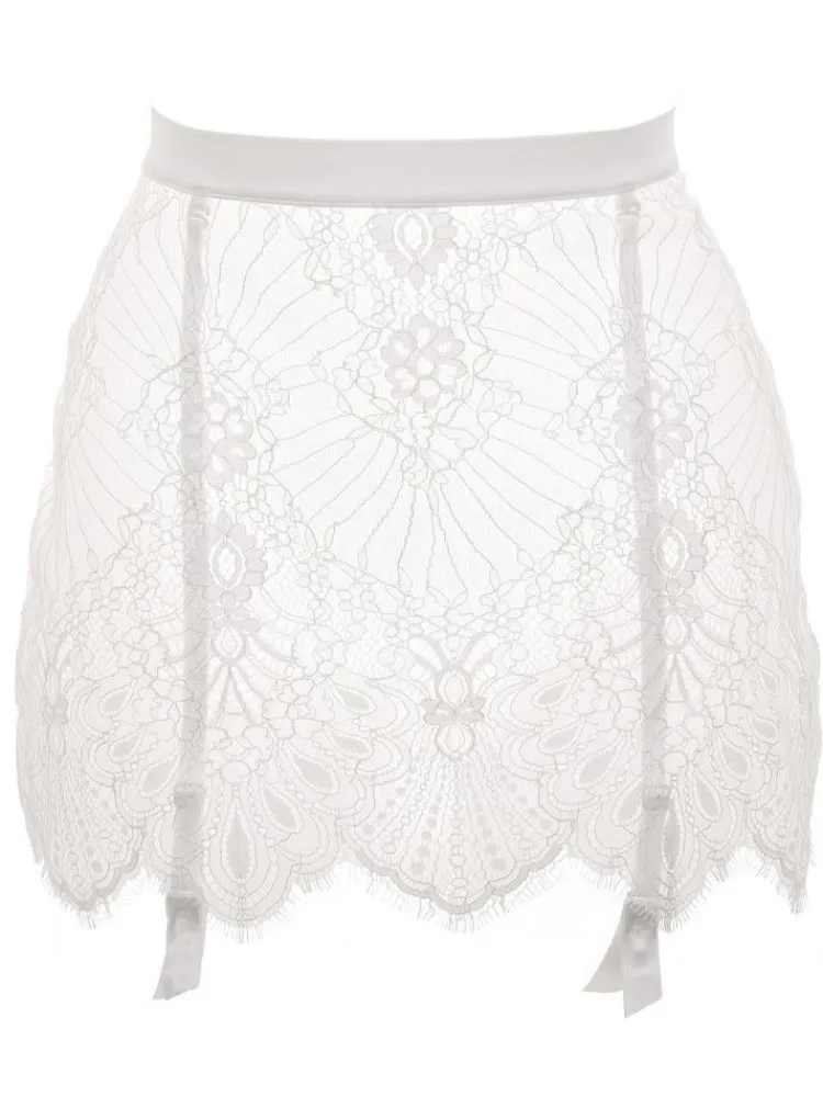 Alle Strapse^Prelude Spitze Strapsgürtel von Milano schwarz oder elfenbein-weiß