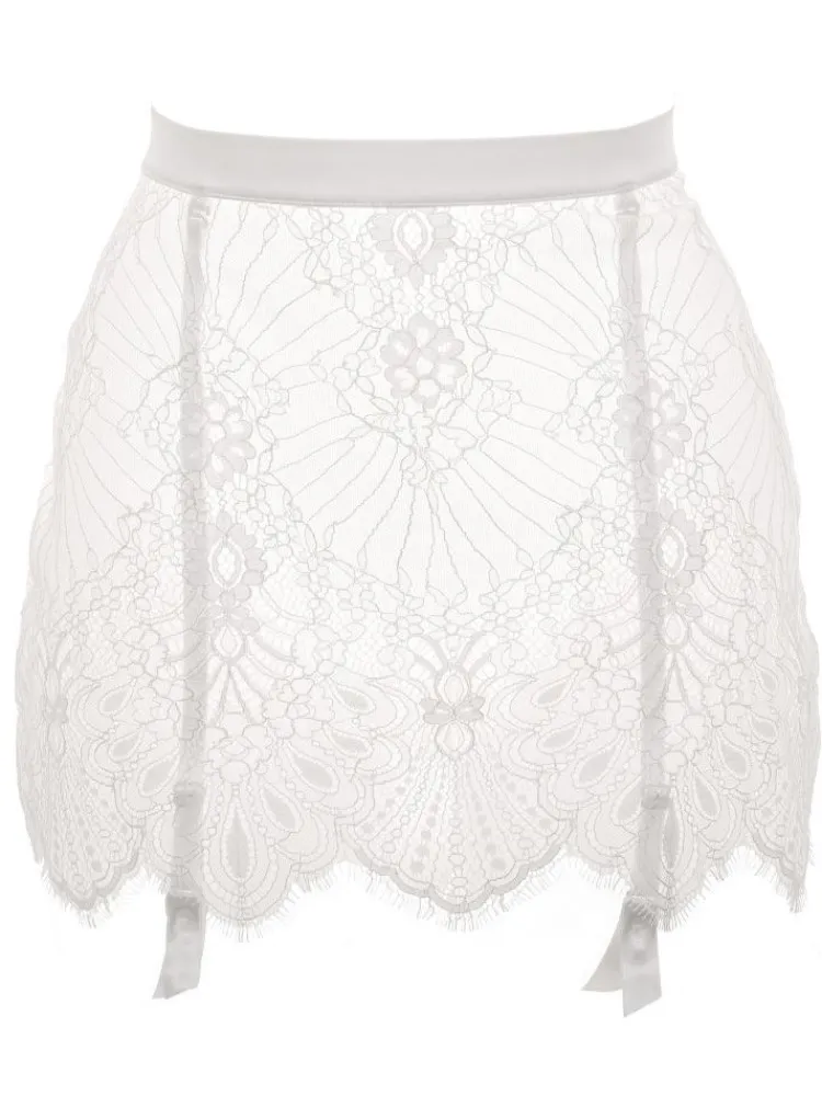 Alle Strapse^Prelude Spitze Strapsgürtel von Milano schwarz oder elfenbein-weiß