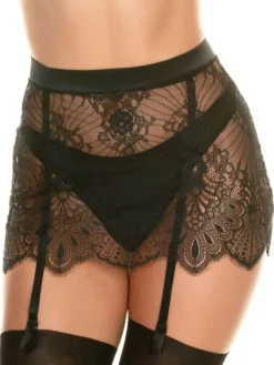 Alle Strapse^Prelude Spitze Strapsgürtel von Milano schwarz oder elfenbein-weiß