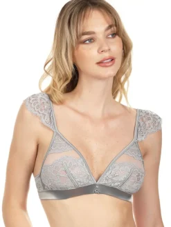 Alle Bhs^Prelude Spitze Triangel BH MARLENE uni von Milano schwarz oder silbergrau