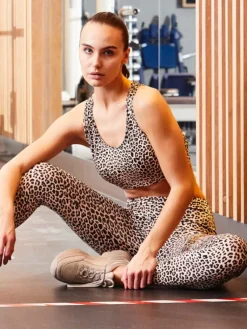 Leggings^Fu00fcrstenberg Sport Leggings SABBIA Leo-Print von Fürstenberg creme-schwarz mit Leoprint
