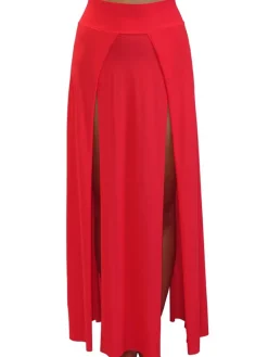 Strandkleider & Sommerkleider|Kaftan, Tunika & Pareo^Pain de Sucre Strandrock JAX 16 lang von rot oder rubin-rot