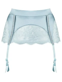 Alle Strapse^Prelude Strapsgürtel VALSE CRYSTAL mit Schmucksteinchen von Milano eisblau und schwarz