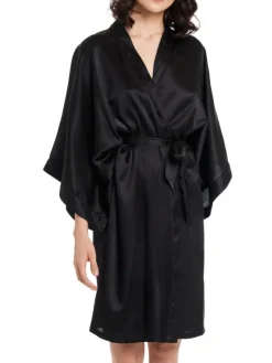 Morgenmantel Kurz|Morgenmantel Aus Satin^Gattina Stretchseide Kimono Mailin von
