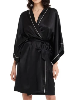 Morgenmantel Kurz|Morgenmantel Aus Satin^Gattina Stretchseide Kimono Mailin Satin von