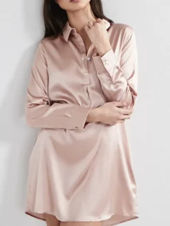 Bluse & Tunika|Seiden Basics^Eva B. Bitzer Stretchseide kurzes Sleepshirt SLOANE STREET exclusiv