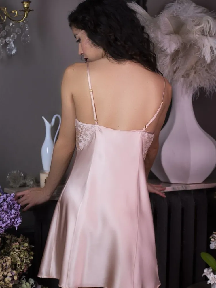 Seidennachthemd^Marjolaine Stretchseide Nachthemd NINA Lingerie