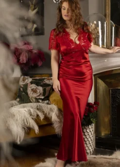 Seidenneglige|Seidennachthemd^Marjolaine Stretchseide Nachtkleid lang NINA von