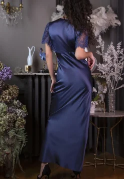 Seidenneglige|Seidennachthemd^Marjolaine Stretchseide Nachtkleid lang NINA von