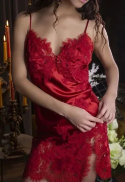 Alle Negligés|Seidenneglige^Marjolaine Stretchseide Neglige NINA von