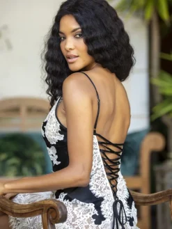 Seidenneglige|Seidennachthemd^Marjolaine Stretchseide Nuisette RUBY von