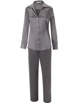 Lounge-Wear|Seiden Basics^Eva B. Bitzer Stretchseide Schlafanzug SLOANE STREET exclusiv