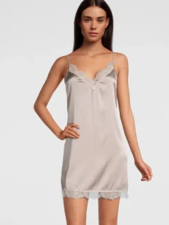 Alle Negligés|Unterkleider Mit Seide^Oscalito Stretchseide SEIDENNEGLIGE mit Spitze von