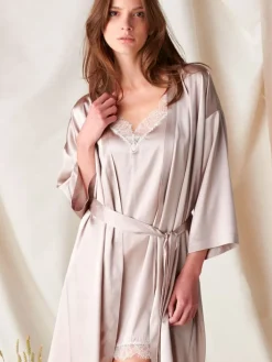 Alle Negligés|Unterkleider Mit Seide^Oscalito Stretchseide SEIDENNEGLIGE mit Spitze von