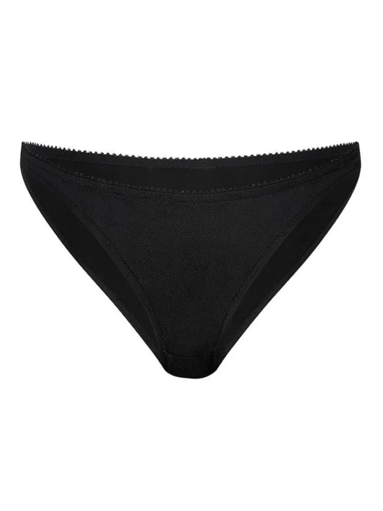 Alle Slips|Alle Unterteile^Cadolle Stretchseide Slip MIMI SMOCK von rosa oder schwarz