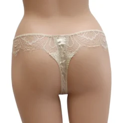 Alle Unterteile|Strings Mit Seide^Cotton Club String ROSALIE mit Seide The Templar Treasure von elfenbein-weiß oder schwarz