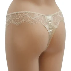 Alle Unterteile|Strings Mit Seide^Cotton Club String ROSALIE mit Seide The Templar Treasure von elfenbein-weiß oder schwarz