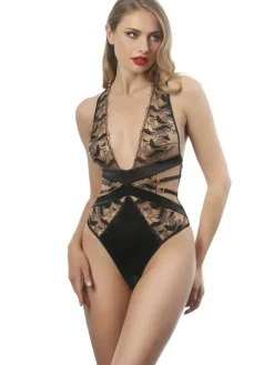 Alle Bodys^Prelude Stringbody RITA schwarz von Milano schwarz mit nude