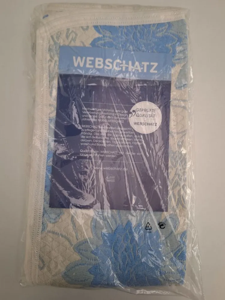 Matratzenschoner|Spannbettlaken & Betttücher^Webschatz Tagesdecke oder Kissenbezug Blütentraum von bleu oder himbeer mit cremeweiss