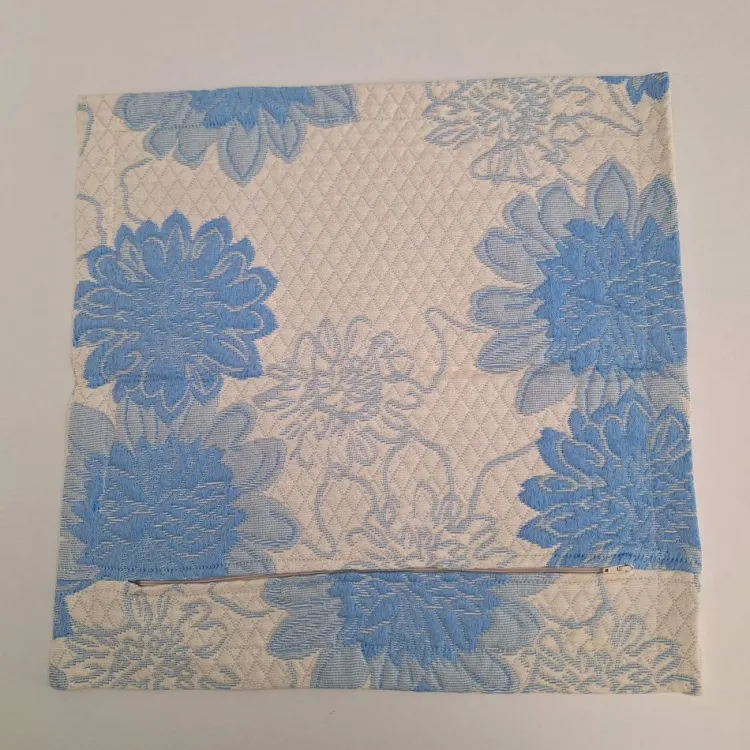 Matratzenschoner|Spannbettlaken & Betttücher^Webschatz Tagesdecke oder Kissenbezug Blütentraum von bleu oder himbeer mit cremeweiss