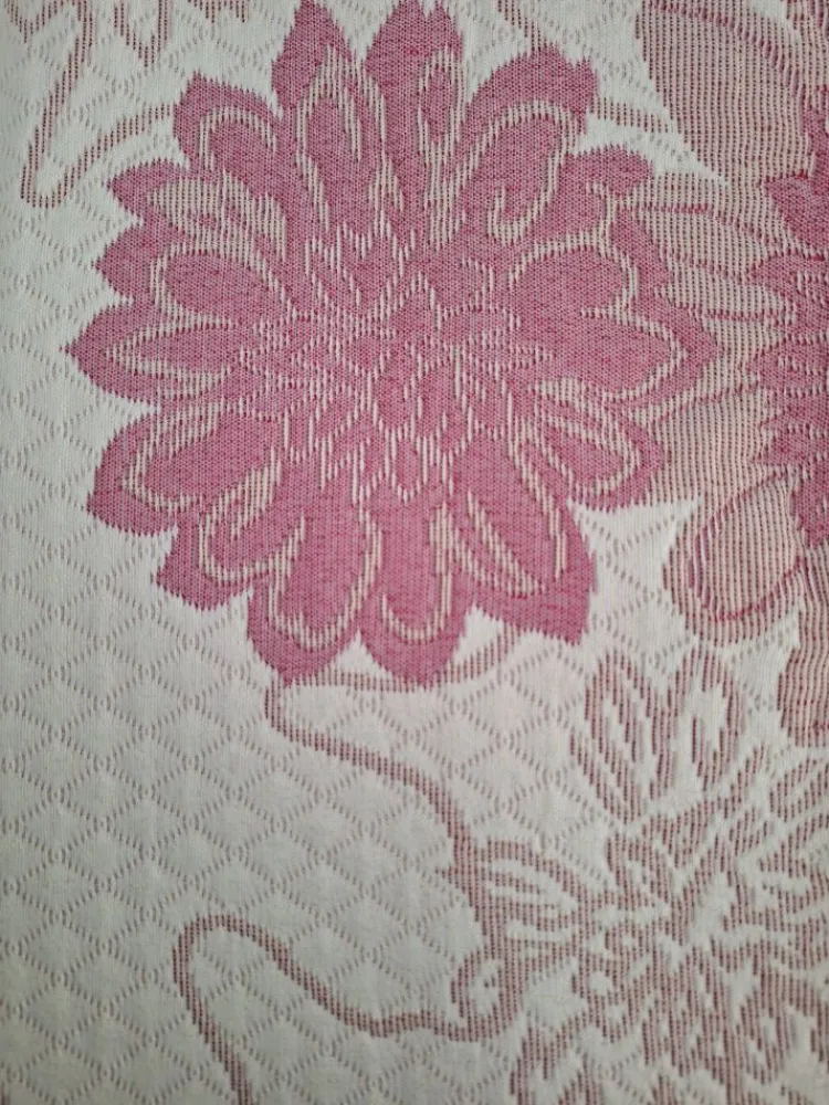 Matratzenschoner|Spannbettlaken & Betttücher^Webschatz Tagesdecke oder Kissenbezug Blütentraum von bleu oder himbeer mit cremeweiss