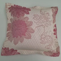 Matratzenschoner|Spannbettlaken & Betttücher^Webschatz Tagesdecke oder Kissenbezug Blütentraum von bleu oder himbeer mit cremeweiss