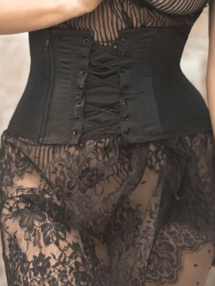 Alle Corsagen^Cadolle Taillen-Korsett RAJA NOIRE von schwarz