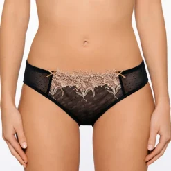 Alle Slips^Millesia Tüll Slip DESIR uni von schwarz oder cremeweiß mit Spitze