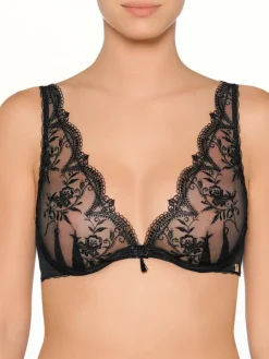 Alle Bhs^Millesia Tüllspitze Triangel BH CRAVACHE elegant von perlmutt weiß oder schwarz