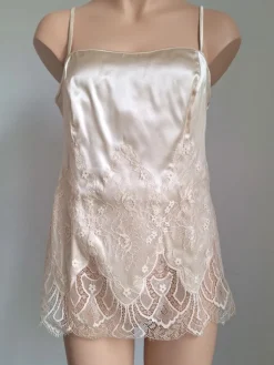 Tops Mit Spitze|Spaghettiträger Tops^Cotton Club Top BARBERA mit Seide und Spitze von