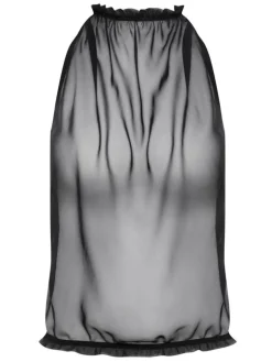 Camisole (Breite Träger)|Alle Lingerie Tops^Cadolle Top OLIVIA MOUSSELINE von schwarz oder elfenbein weiß